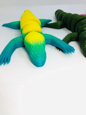 Komodo Dragon flexible 3d printed toy - image2